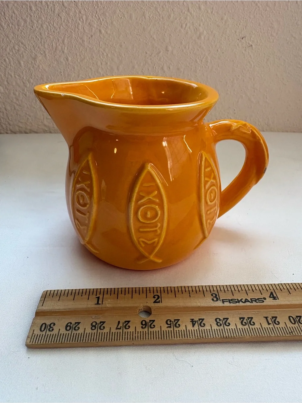 Vintage Witness pottery creamer